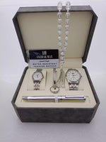 Couple Stainless Steel Set โ Watch, Rosary, Pen & Cufflinks