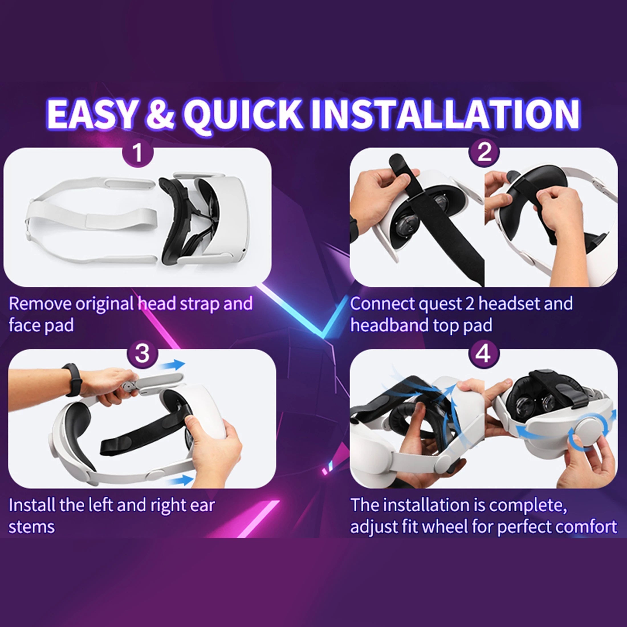 Design Head Strap Accessories Compatible With Quest 2