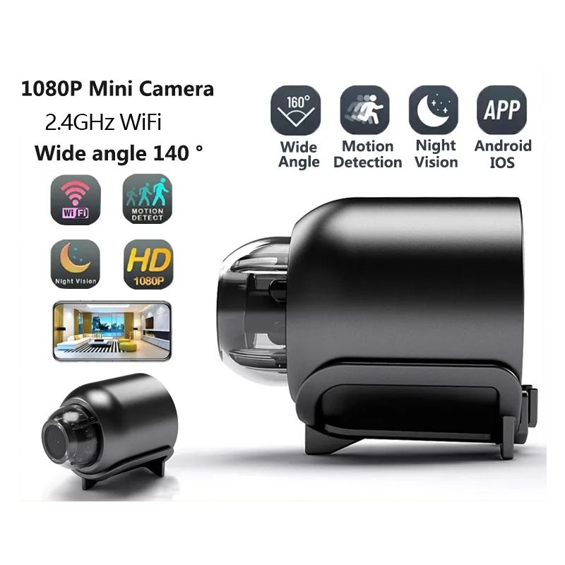 Wireless Mini Camera 1080P Included Night Vision
