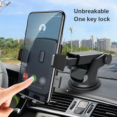 New Car Phone Holder Suction Cup Carbon Fiber
