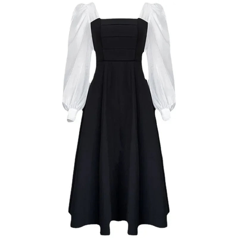 Elegant Medium-Length Black Dress For Women